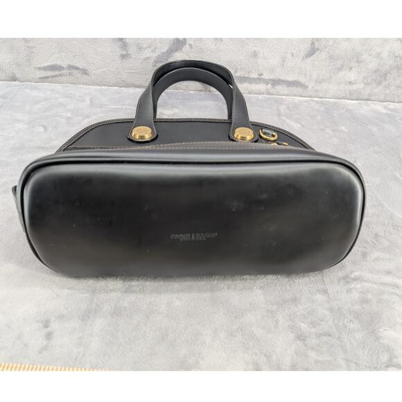 Vtg Dooney & Bourke Cabriolet Cloth Leather Black top handle made in USA satchel - Picture 12 of 13